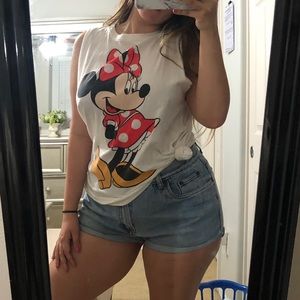 Tied Disney Minnie Mouth shirt